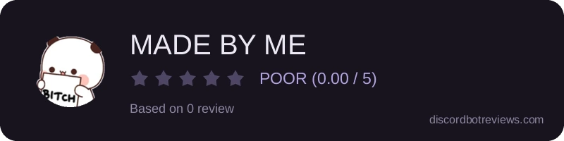 Rating widget preview for MADE BY ME