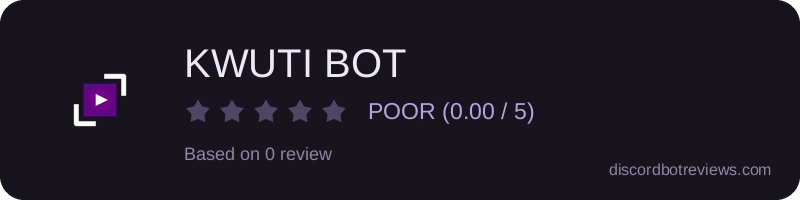 Rating widget preview for KWUTI BOT