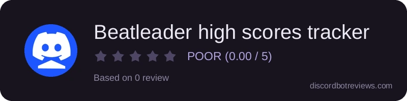 Rating widget preview for Beatleader high scores tracker
