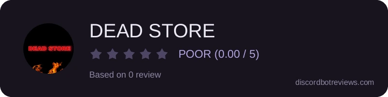 Rating widget preview for DEAD STORE