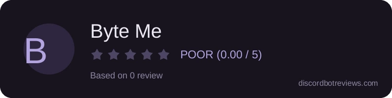 Rating widget preview for Byte Me