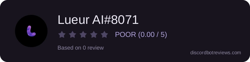 Rating widget preview for Lueur AI#8071