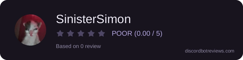 Rating widget preview for SinisterSimon