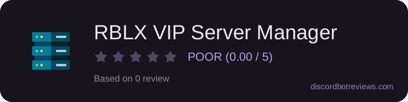 Rating widget preview for RBLX VIP Server Manager