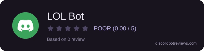 Rating widget preview for LOL Bot