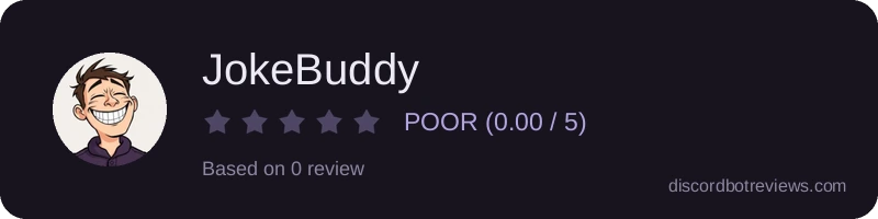 Rating widget preview for JokeBuddy
