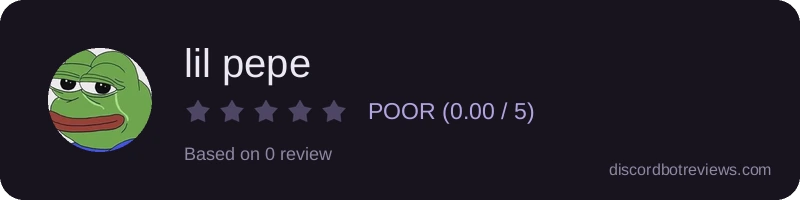 Rating widget preview for lil pepe