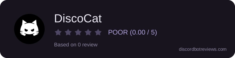 Rating widget preview for DiscoCat