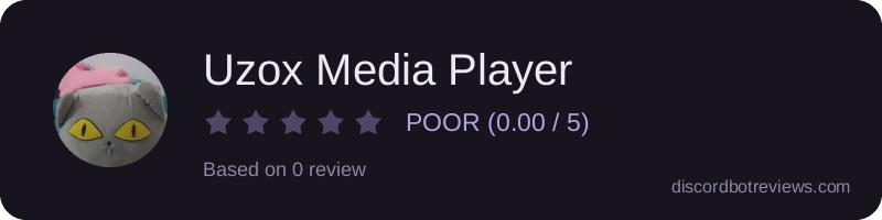 Rating widget preview for Uzox Media Player