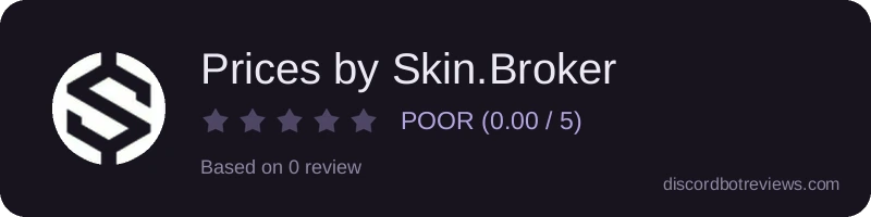 Rating widget preview for Prices by Skin.Broker