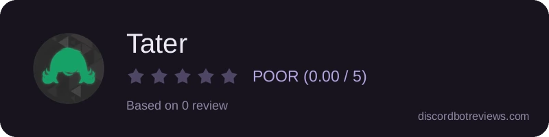Rating widget preview for Tater