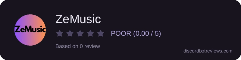 Rating widget preview for ZeMusic