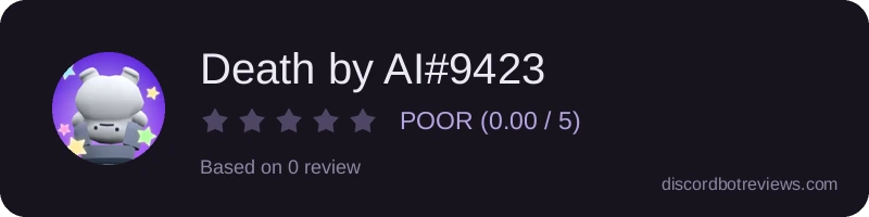 Rating widget preview for Death by AI#9423
