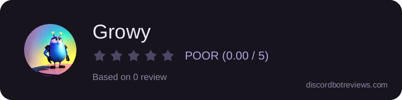 Rating widget preview for Growy