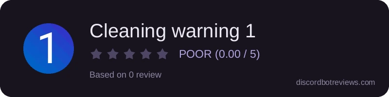 Rating widget preview for Cleaning warning 1