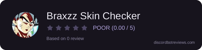 Rating widget preview for Braxzz Skin Checker