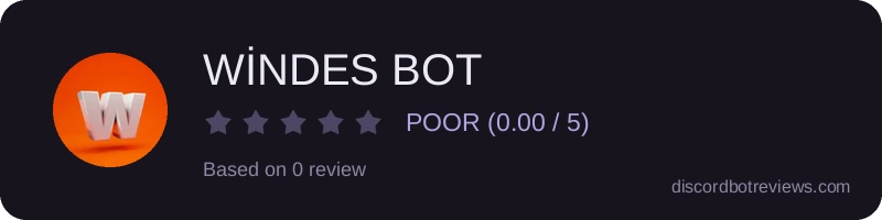 Rating widget preview for WİNDES BOT