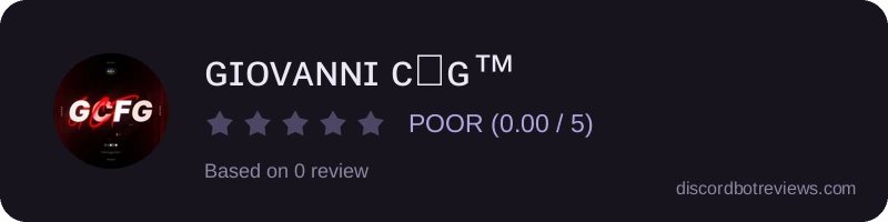 Rating widget preview for ɢɪᴏᴠᴀɴɴɪ ᴄꜰɢ™