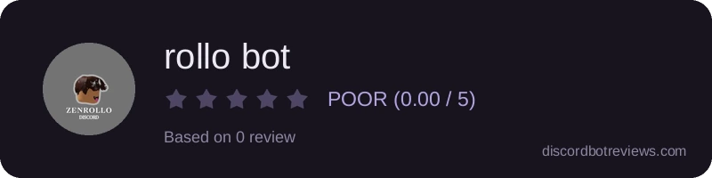 Rating widget preview for rollo bot