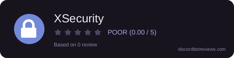 Rating widget preview for XSecurity