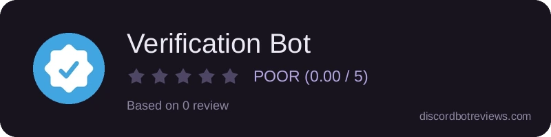 Rating widget preview for Verification Bot