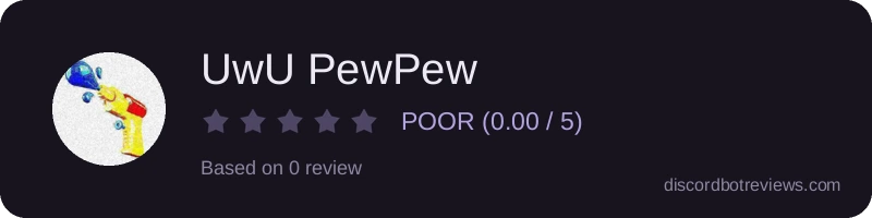 Rating widget preview for UwU PewPew