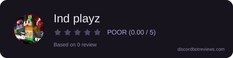 Rating widget preview for Ind playz