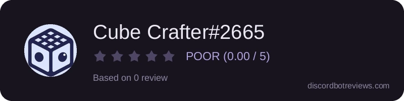 Rating widget preview for Cube Crafter#2665