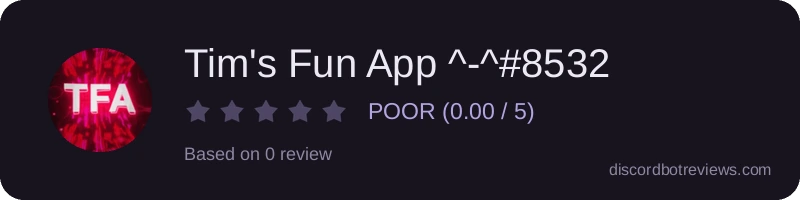 Rating widget preview for Tim's Fun App ^-^#8532