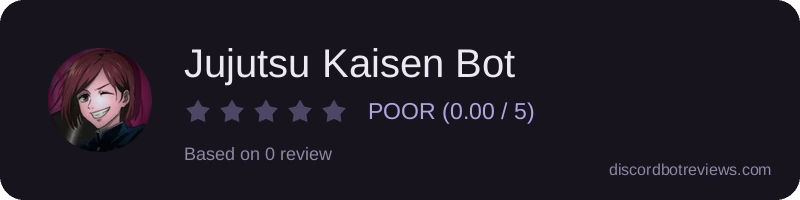 Rating widget preview for Jujutsu Kaisen Bot