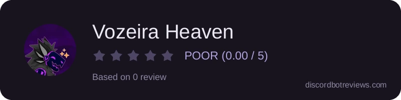 Rating widget preview for Vozeira Heaven