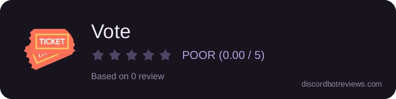 Rating widget preview for Vote