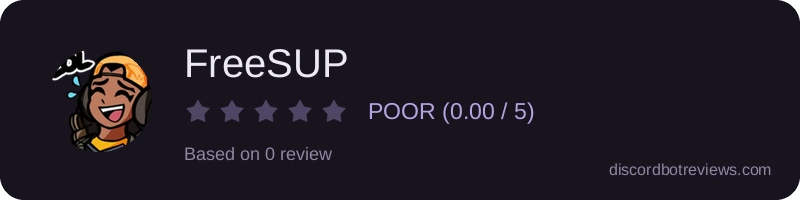 Rating widget preview for FreeSUP