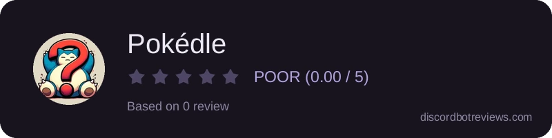 Rating widget preview for Pokédle