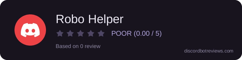 Rating widget preview for Robo Helper