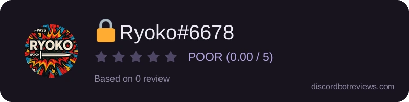 Rating widget preview for 🔒Ryoko#6678