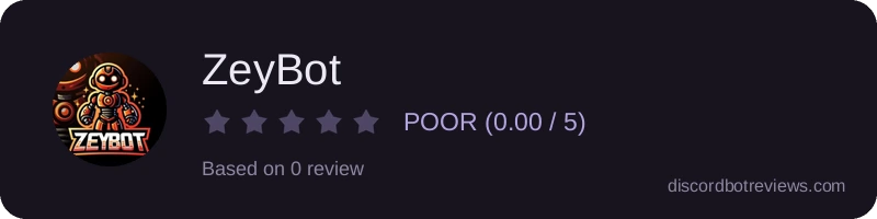 Rating widget preview for ZeyBot