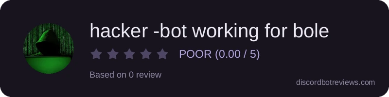 Rating widget preview for hacker -bot working for bole
