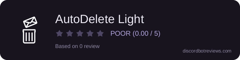 Rating widget preview for AutoDelete Light