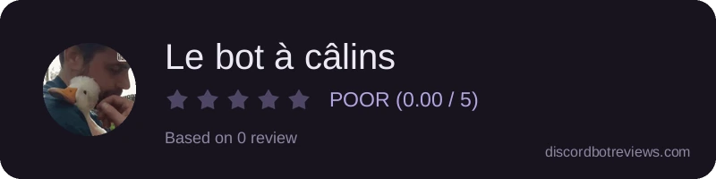 Rating widget preview for Le bot à câlins