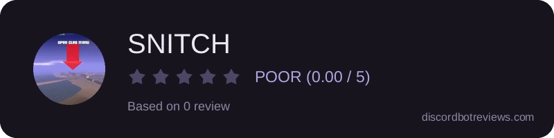 Rating widget preview for SNITCH