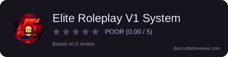 Rating widget preview for Elite Roleplay V1 System