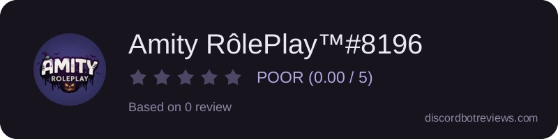 Rating widget preview for Amity RôlePlay™#8196