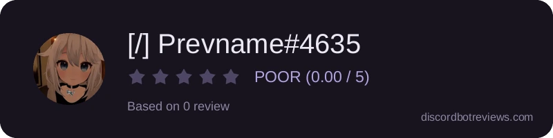 Rating widget preview for [/] Prevname#4635