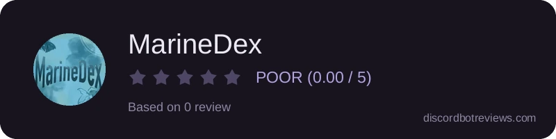 Rating widget preview for MarineDex