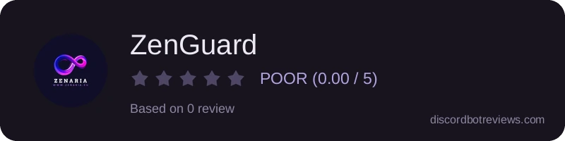 Rating widget preview for ZenGuard