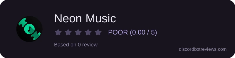 Rating widget preview for Neon Music
