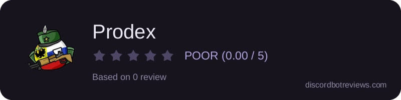 Rating widget preview for Prodex