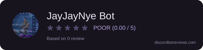 Rating widget preview for JayJayNye Bot