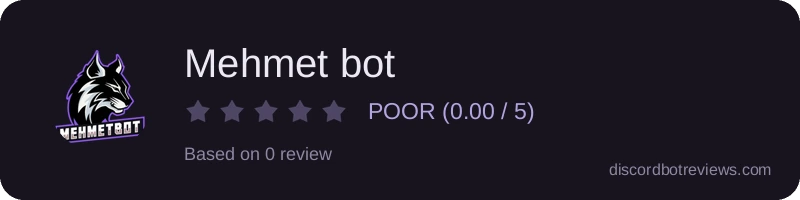 Rating widget preview for Mehmet bot
